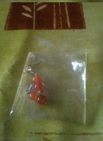 Pendientes bolas naranja